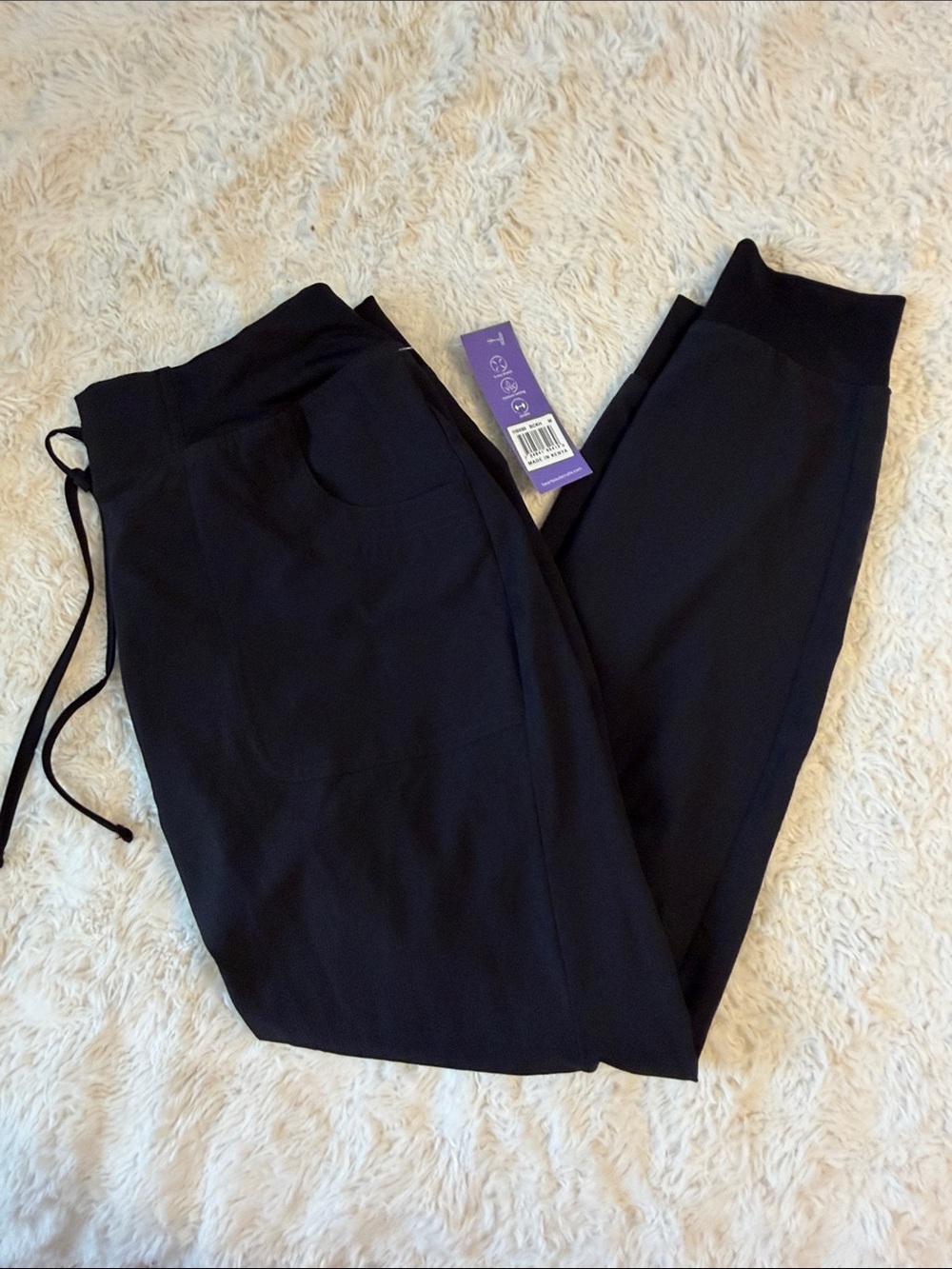 Heartsoul Black Drawstring Jogger Scrub Pants